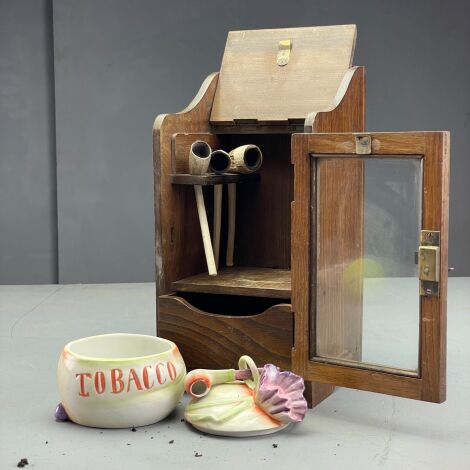 Brandon Thatchers Props Clay Pipe Smokers Companion Cabinet - RENTAL ONLY