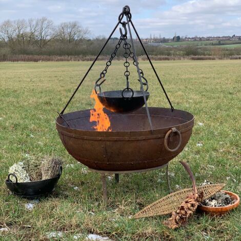 Brandon Thatchers Props Artisan Made Iron Fire Bowls - RENTAL ONLY