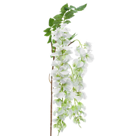 Wisteria Stem, Cream, 107cm long artificial flowers and bloom