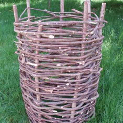 Woven Gabion, craftsman made in willow or hazel. Other sizes available to order