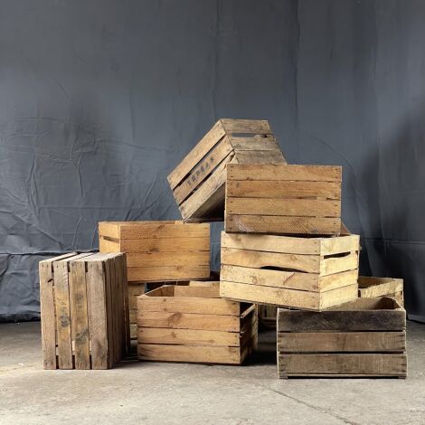 Vintage Wooden Storage Crates - RENTAL ONLY