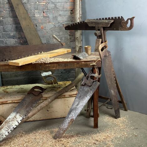 Brandon Thatchers Props Vintage Saws (10 available) - RENTAL ONLY