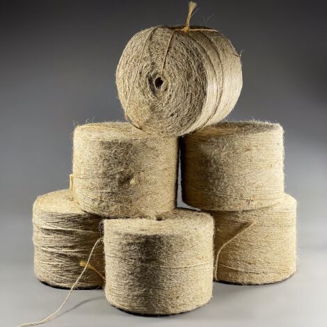 Flax Twine Roll. Approx 2-3 mm diameter and 220 m long. 