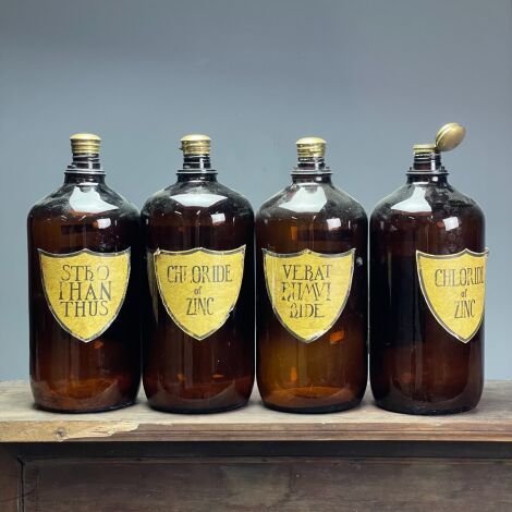 Amber Glass Apothecary Bottles - RENTAL ONLY