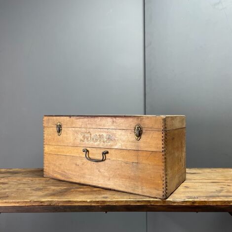 Vintage Wooden Storage Box - RENTAL ONLY