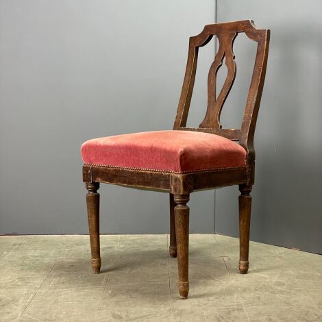 Antique Upholstered Wooden Chair - RENTAL ONLY