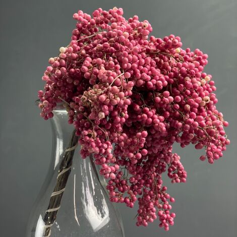 Sweet Pepper Berries, Blush, Bunch is approx. 35 cm long and 18cm wide. Natural, dried floral deco