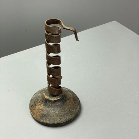 Rusted Spiral Candlestick - RENTAL ONLY
