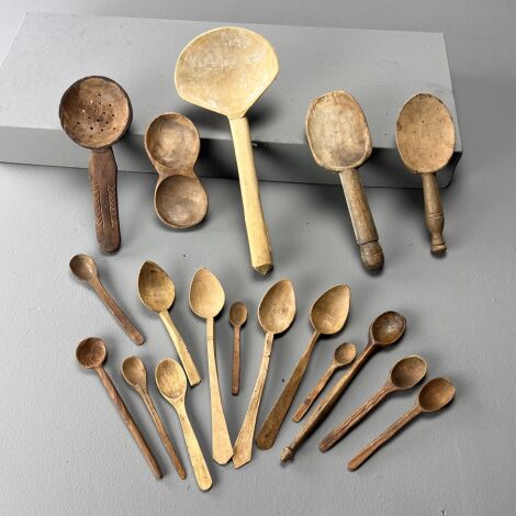 Vintage Wooden Spoons (Set of 18)&nbsp;- RENTAL ONLY