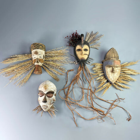 Tribal Masks, Collection of Four - RENTAL ONLY