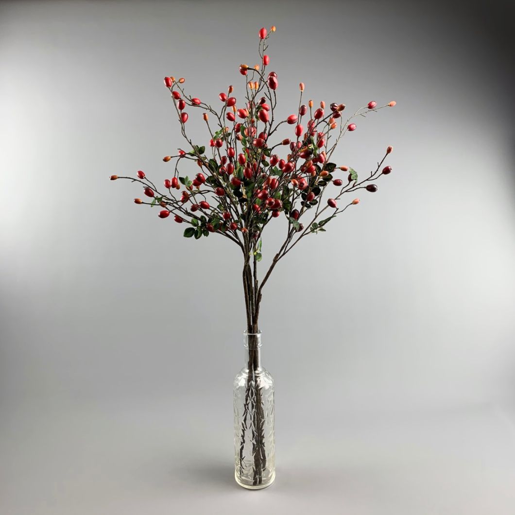 Rose Hip Branch 85cm artificial berries and foliage