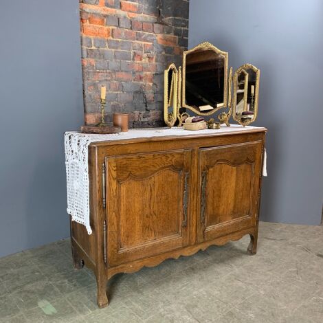 Vintage Low Cabinet with Ornate Hasps - RENTAL ONLY