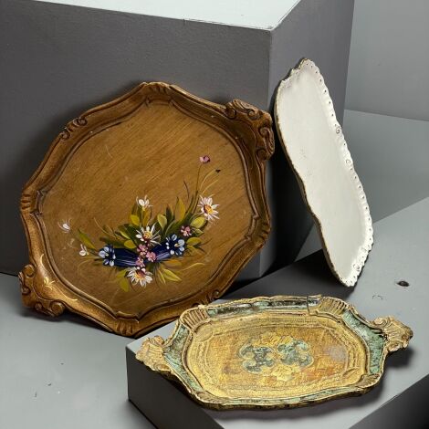 Decorative Painted Trays - RENTAL ONLY