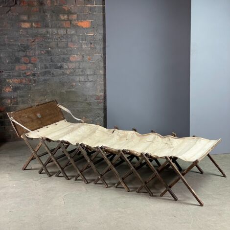 Vintage Folding Campaign Bed x2 - RENTAL ONLY