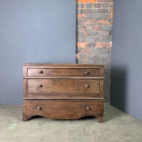 Rustic Stained Chest of Drawers - RENTAL ONLY