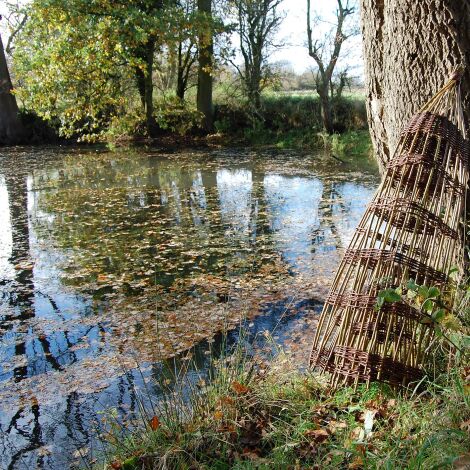 Fish Trap, Hand Woven Willow For Sale, also available in Rental Section