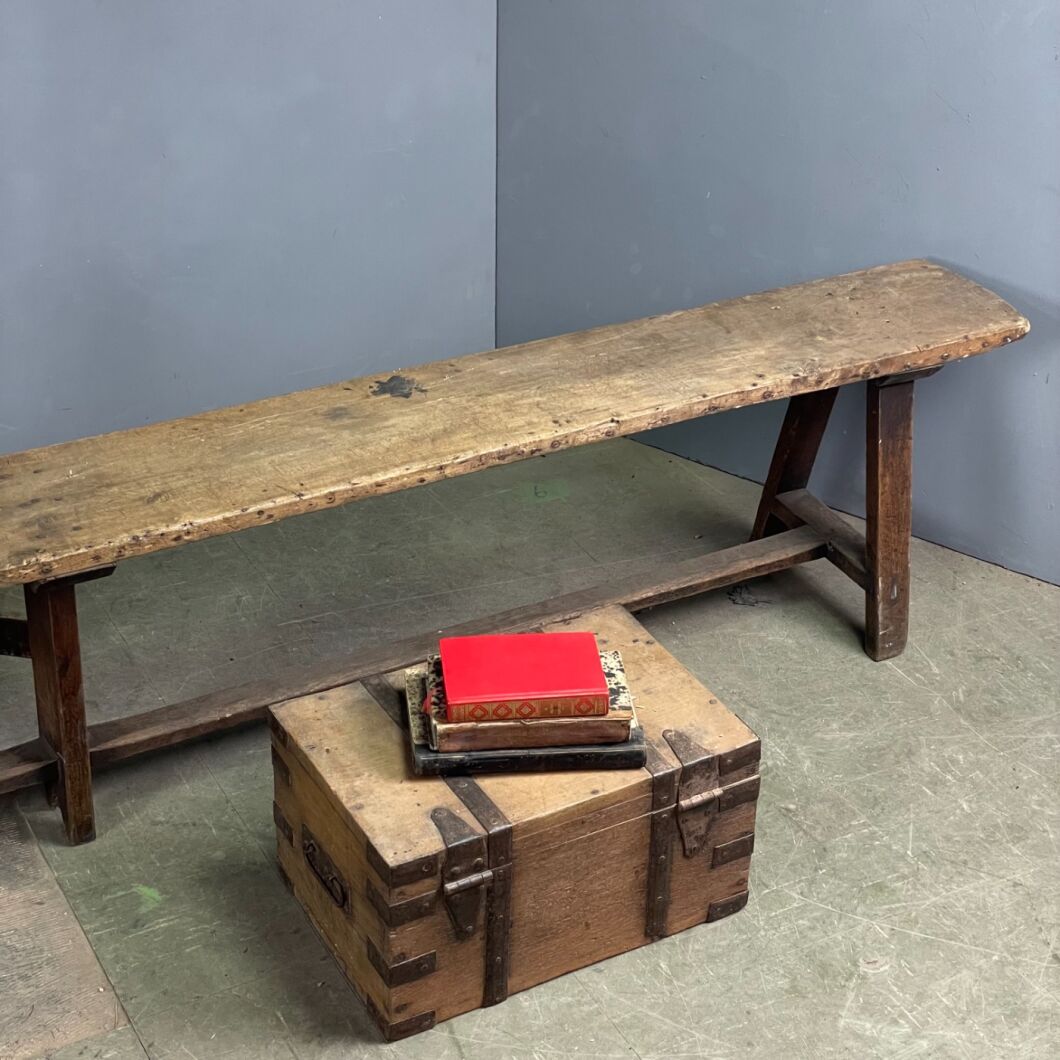 Vintage wood bench deals