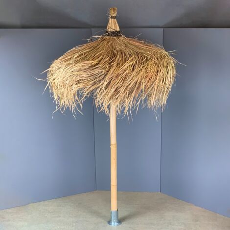 Thatched Parasol with Bamboo Pole.