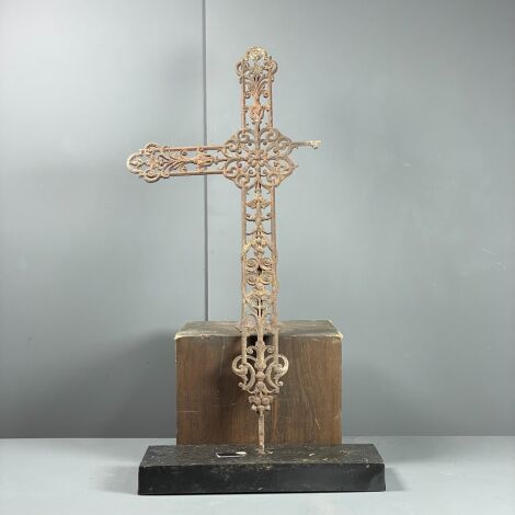 Broken Ornate Metal Cross - RENTAL ONLY