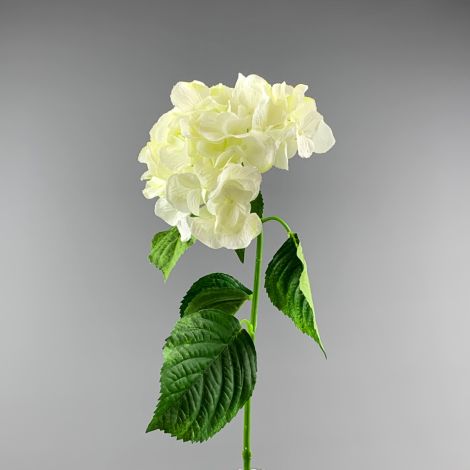 Hydrangea, Ivory, 70 cm tall artificial blossom, poseable stem