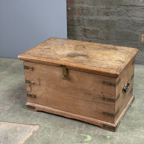 Brass Bound Wooden Chest - RENTAL ONLY