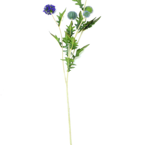 Globe Thistle, Purple, 92cm artificial flowers, foliage 