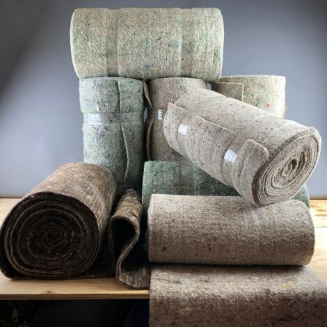 Ground Cover Textile Wool, in natural tones/heavy cloak and sleeping roll fabric roll.  