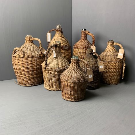 Woven Wicker Wrapped Bottles - RENTAL ONLY 