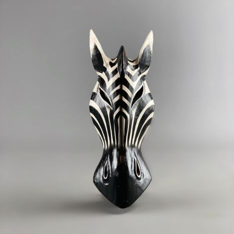 Zebra Mask. Hand Carved & Painted. Fair Trade, Sustainable and Ethical