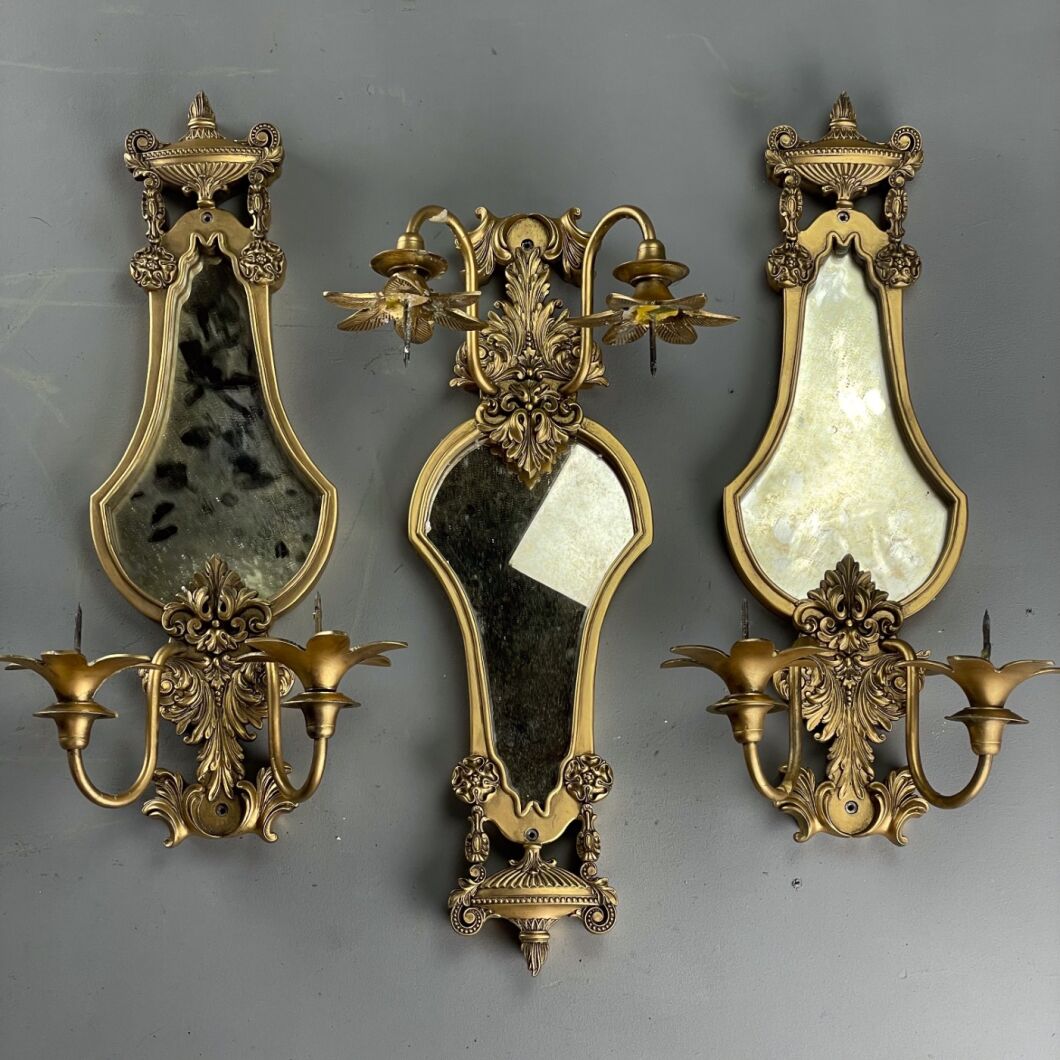 www.brandonthatchers.co.uk Gilt Mirrored Sconce Candle Holder 5 GMSCH1.jpg