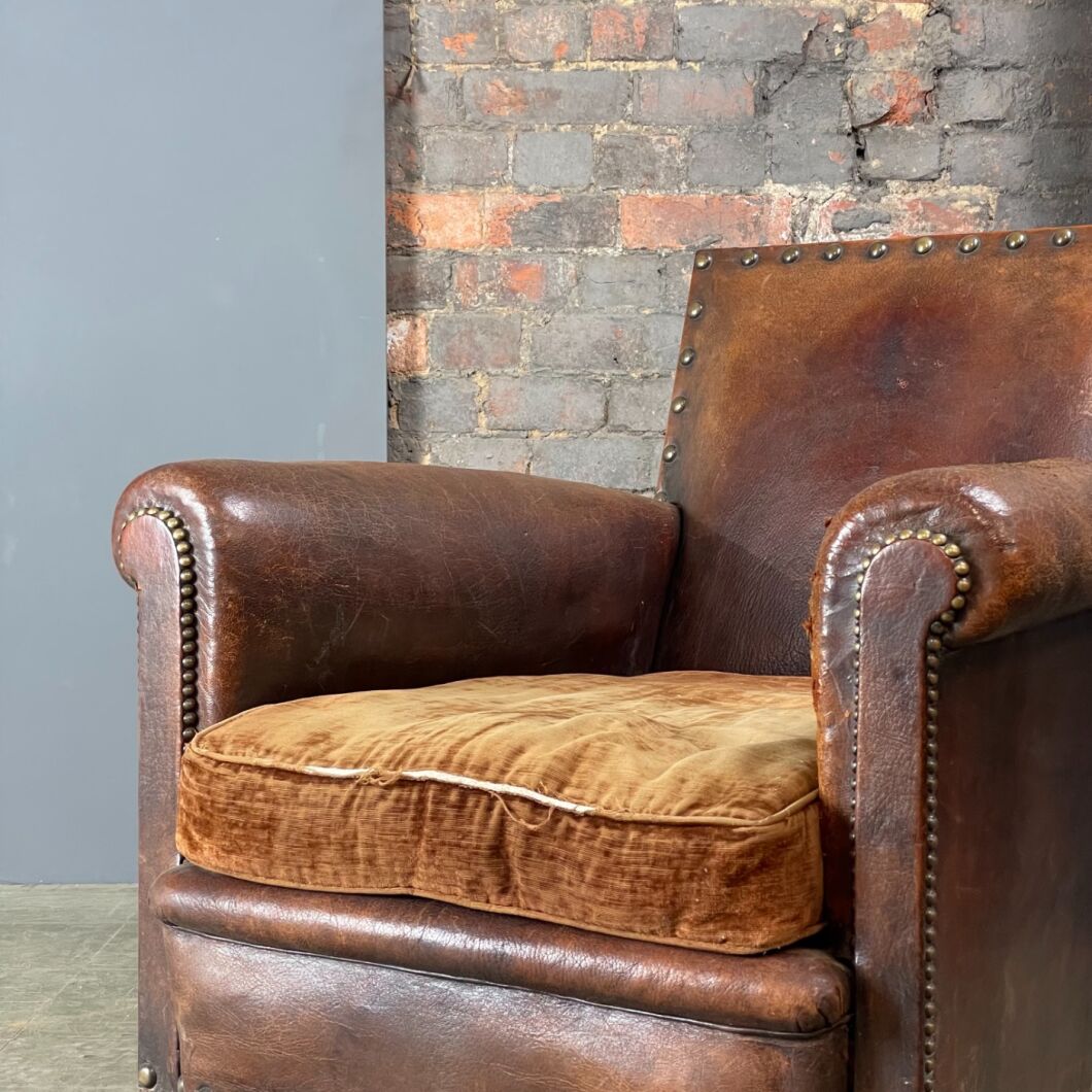Antique leather armchairs sale