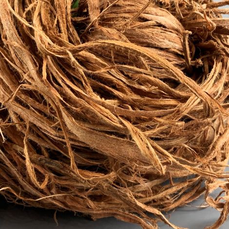 Bark Ribbon Hank, at least 1.1 m long by 8 cm diameter, natural pliable soft twine like 