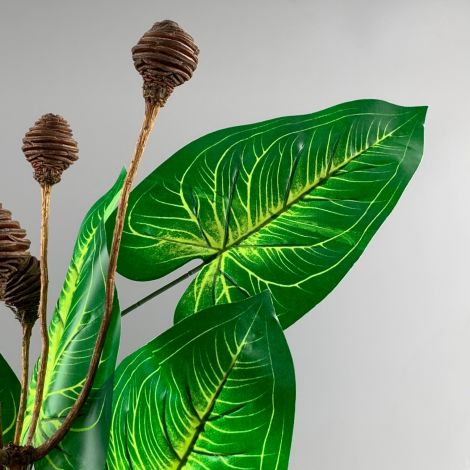 Jurassic leaf - www.BrandonThathers.co.uk Jurassic Leaves (6 Pack) artificial leaf 20x14cm wire stem