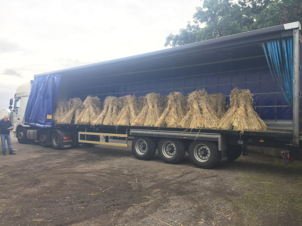 Stooks ready for travel - www.brandonthatchers.co.uk