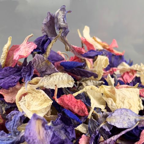 Confetti Natural Petal, multi coloured, 15 grams approx. 1 litre, fully bio-degradable, natural, dried, indigenous product. Grown in UK