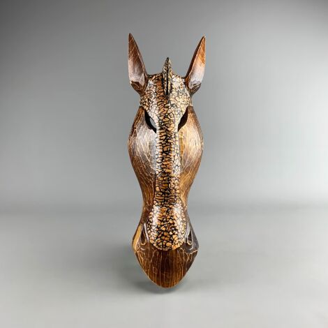 www.brandonthatchers.co.uk Carved Forest Buffalo Mask. Hand Carved & Painted. Fair Trade, Sustainable and Ethical