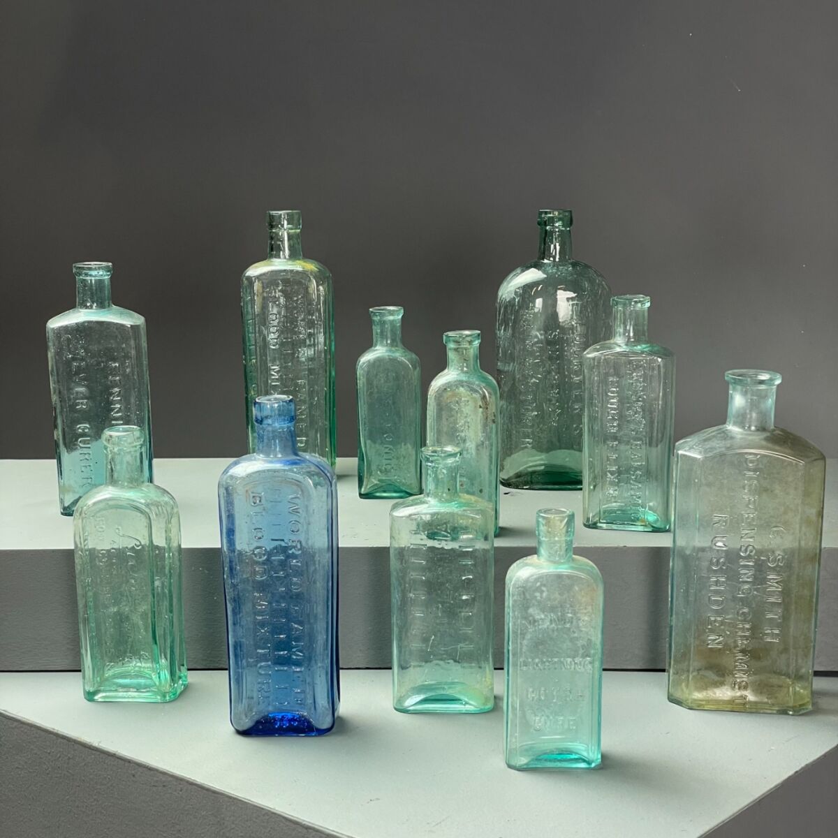 Glass Pharmacy Bottles RENTAL ONLY Brandon Thatchers