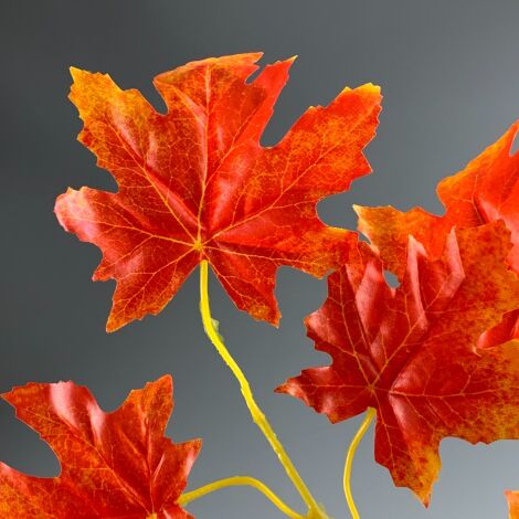 Maple Autumn Tree Leaves, 50 cm of artificial twig with minimum 6 leaves. Set of 20 mixed stems.
