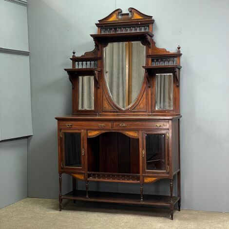 Antique Inlaid Display Cabinet/ Sideboard - RENTAL ONLY