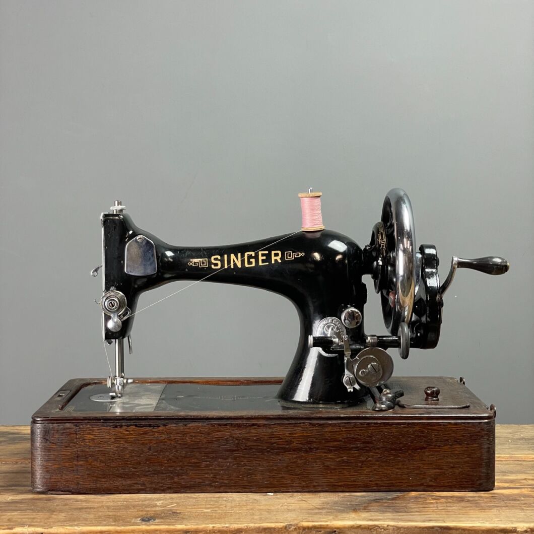 Singer Sewing Machine 1940's Electric with Cabinet Console