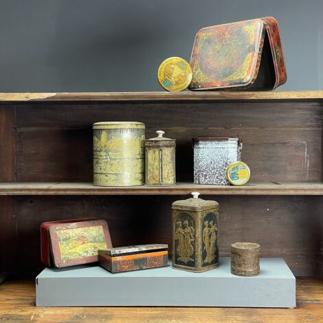 Decorative Metal Storage Tins  - RENTAL ONLY