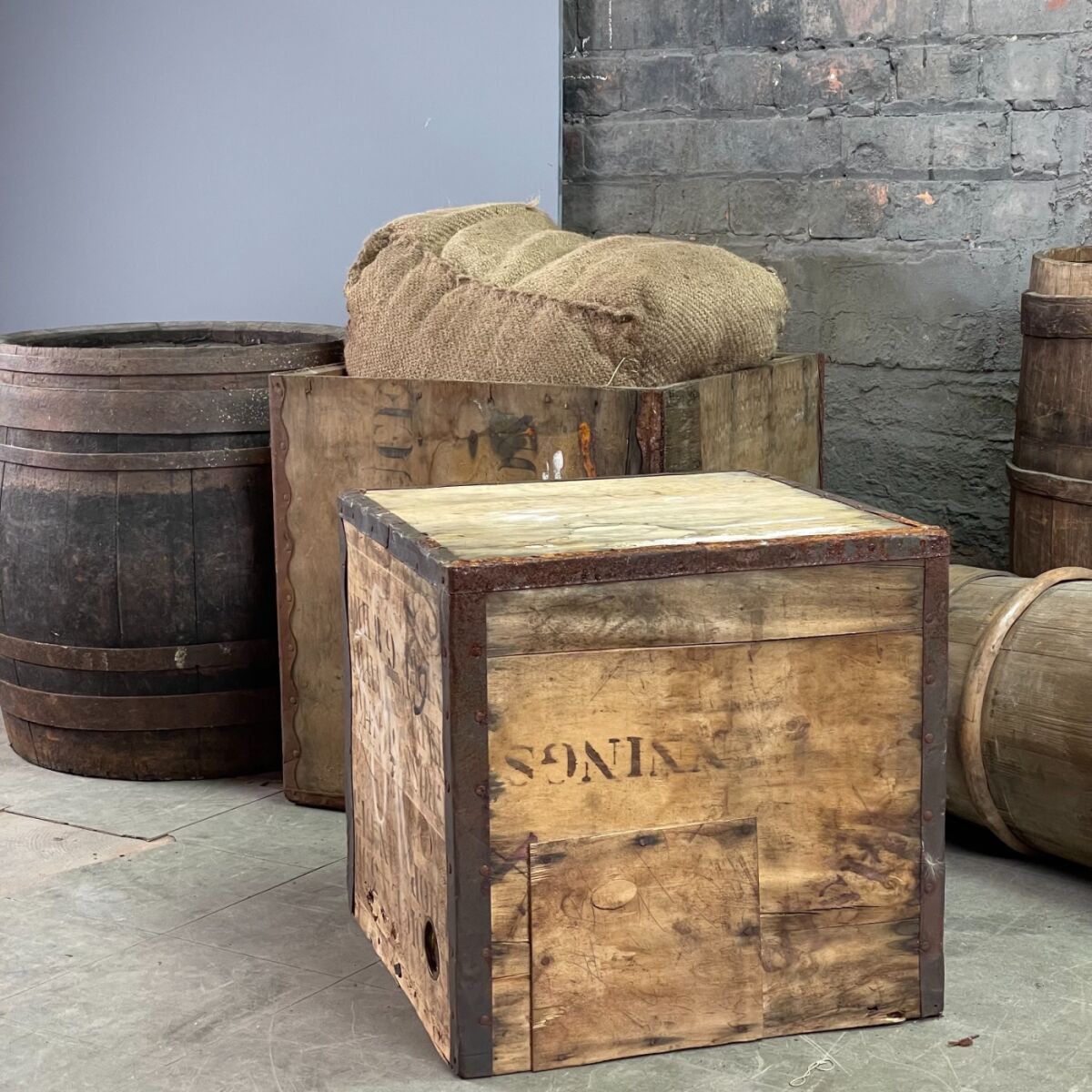 Vintage Tea Chests (Set of 4) RENTAL ONLY Brandon Thatchers