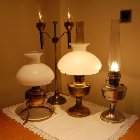 Victorian/ Edwardian Candle and Oil Lamps - RENTAL ONLY