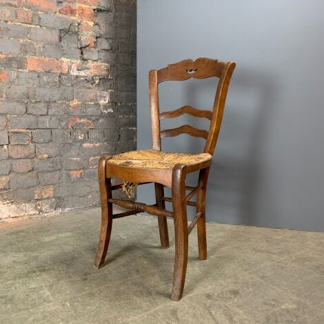Period Wooden Chair with Straw Seat - RENTAL ONLY