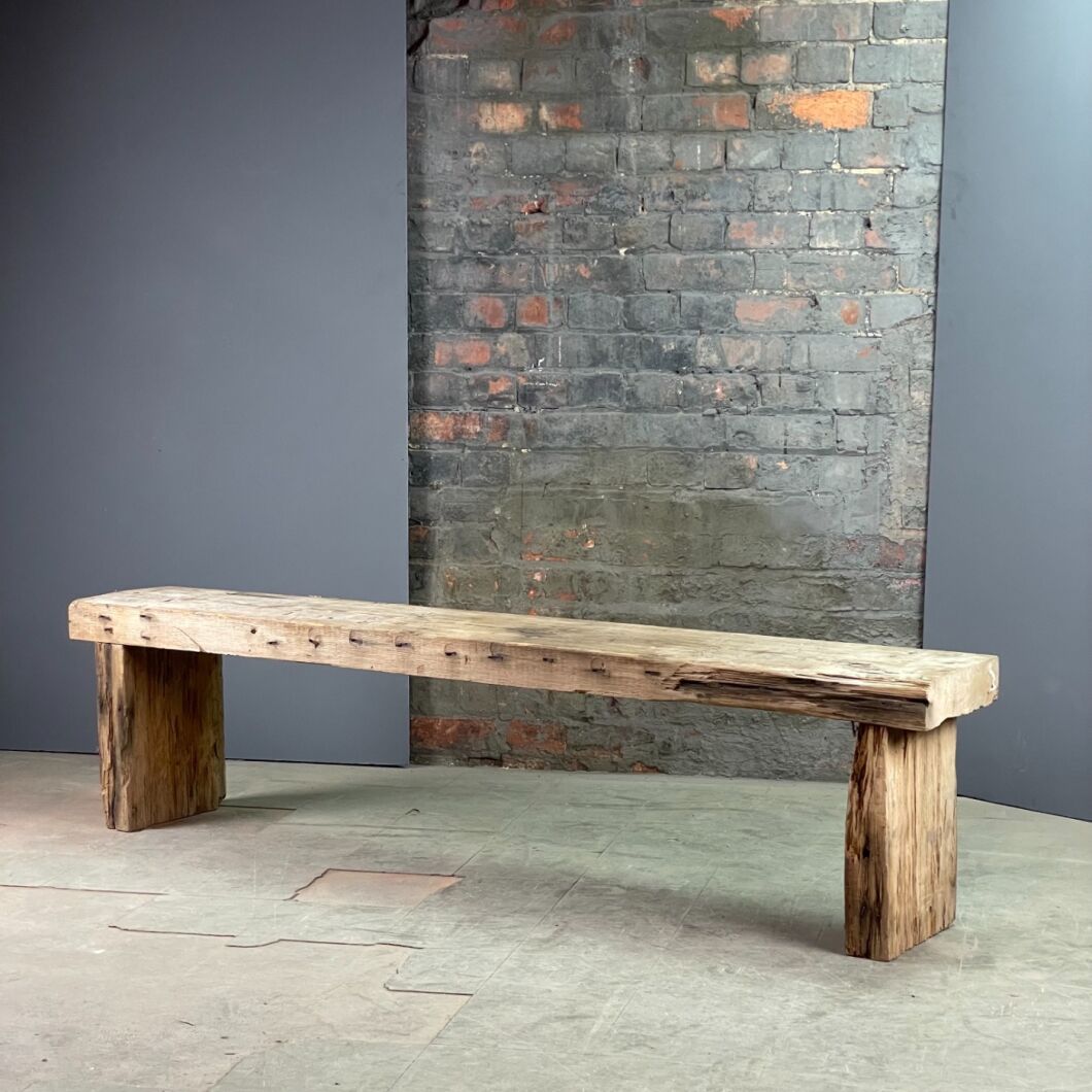 Low wooden bench deals