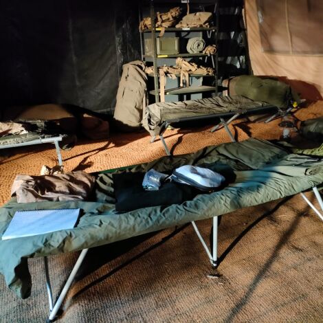 Military Style Folding Bed (5 available) - RENTAL ONLY 