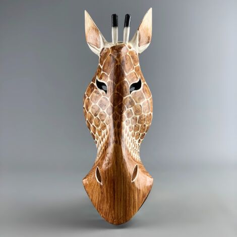 Giraffe Mask. Hand Carved & Painted. Fair Trade, Sustainable and Ethical