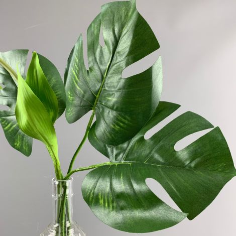 Monstera Tropical Leaf 42 x 28 cm artificial with poseable stem