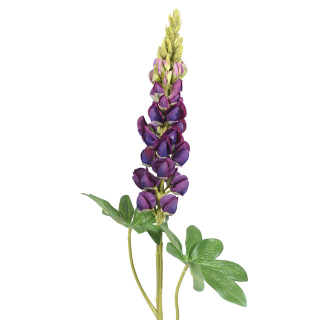 Lupin Purple, 81 cm tall artificial bloom on poseable wire stem
