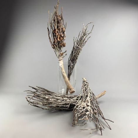 Coco Bloom x 3 , approx.60 cm long by 15-20 cm wide, Natural Dried Floral Deco